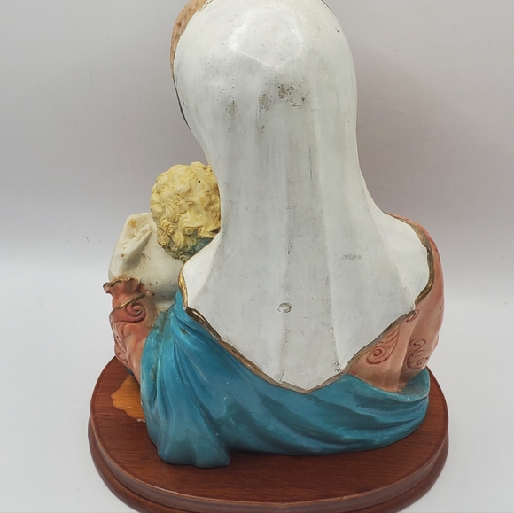 Statute Figurine Virgin Mary with Child Baby Jesus Christ...